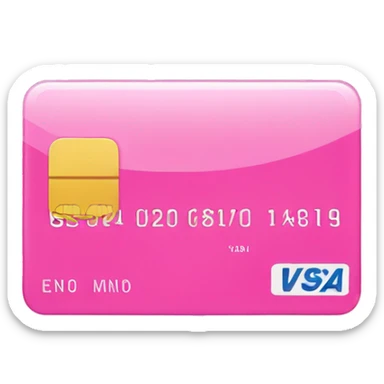 Pink credit card  sticker