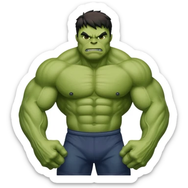 Alien buff as hulk sticker