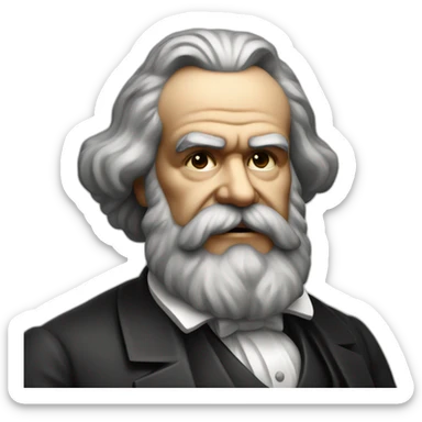 large-chest-karl-marx sticker