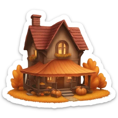 Cozy autumn home sticker