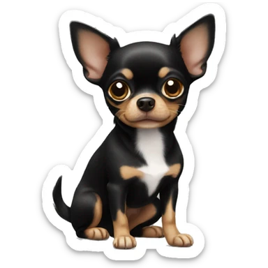 black chihuahua sticker