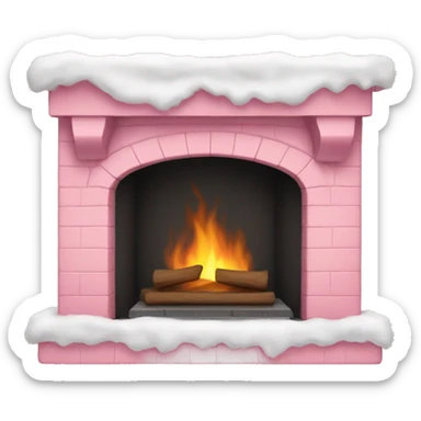 Winter Pink FirePlace sticker