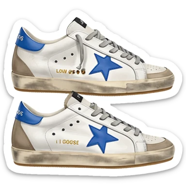 golden goose low sneakers white sticker