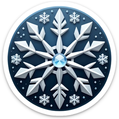 StarTrek logo with a snowflake behind it sticker