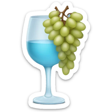 pale blue  wine sticker