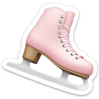 pastel pink ice skates sticker