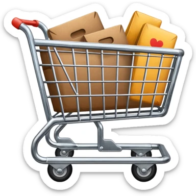 shopping cart vintage like a sticker sticker