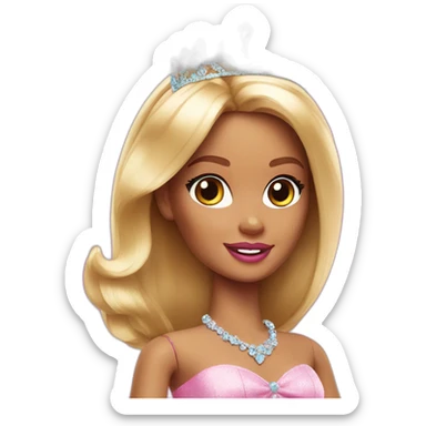 Barbie princess sticker