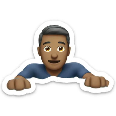 man swimming in river sticker