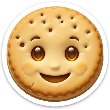 smiling vanilla biscuit sticker