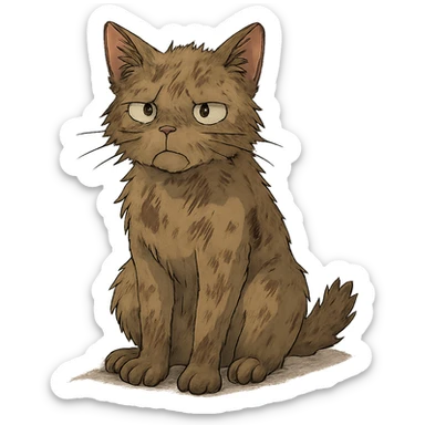 dirty cat sticker