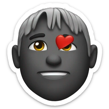 ❤️‍🔥 make this heart in black  sticker