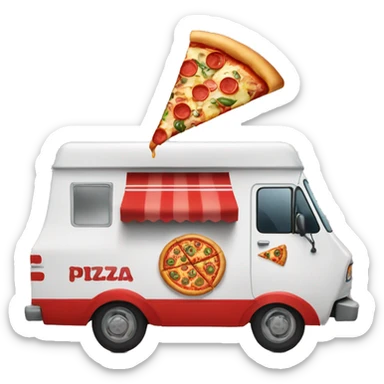 food truck selling pizza sticker