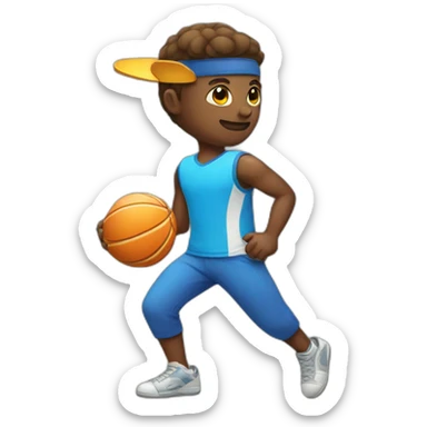 player with a short and a frisbee in his hand sticker