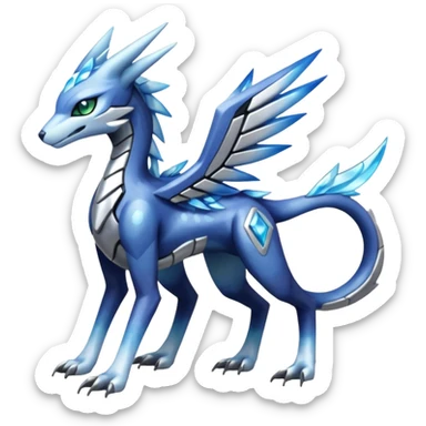 Meloetta-Sergal-Dialga-hybrid-fusion-Fakémon-creature, full body sticker