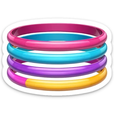 Cute colorful bangles sticker