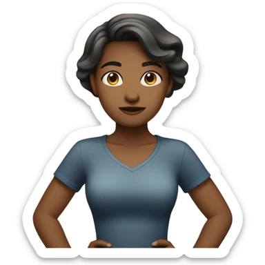 Girl standing with hands in hips sticker