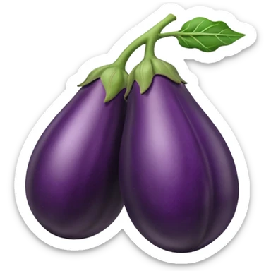 eggplant with big defined veins  sticker