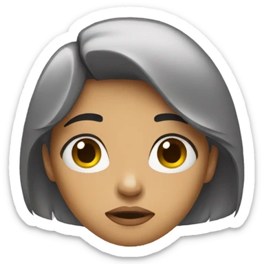 Disappointed girl sticker