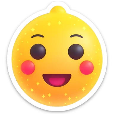 AI sparkle emoji, glowing, futuristic, simple sticker
