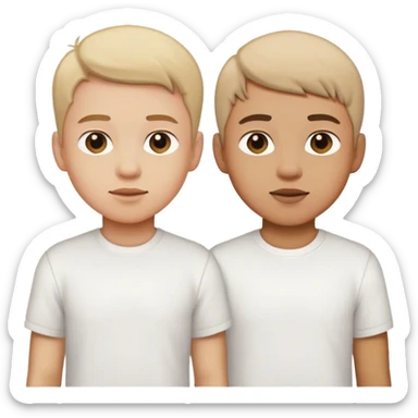 boys in white shirts sticker