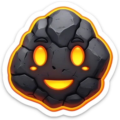 Lava rock so cool neon sticker