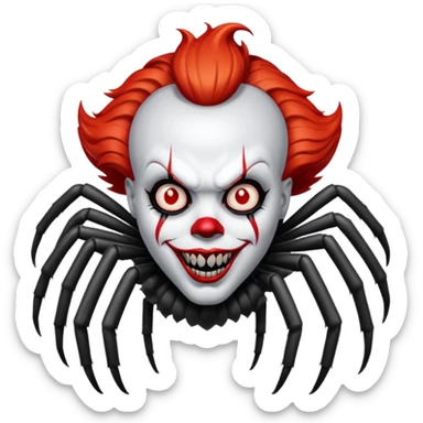 Pennywise sous sa forme originelle avec des pattes d'araignée sticker