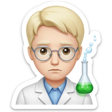 sad chemist sticker