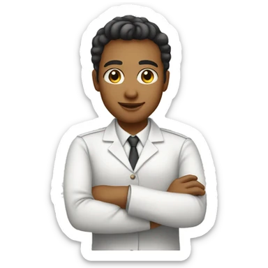 light-skinned restaurateur and blogger shake hands with perfect eyes sticker