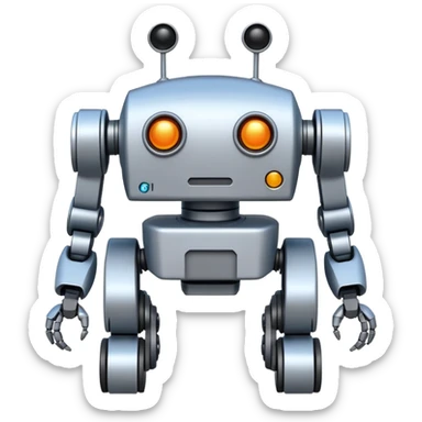 completely symetrical 4 legged robot sticker