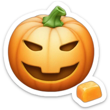 Citrouille avec un seau de bonbon sticker