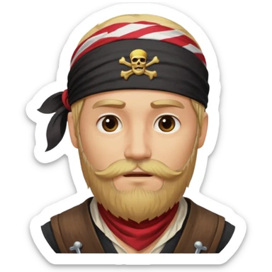 pirate blonde bearded man sticker