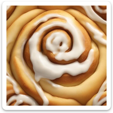 Cinnamon roll with icing sticker