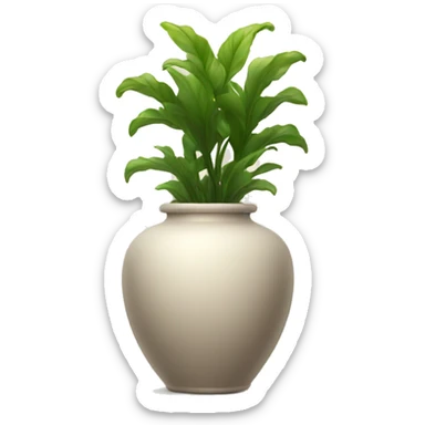 Aesthetic Vase with plant sticker