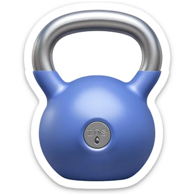 periwinkle kettlebell, sleek minimal sticker