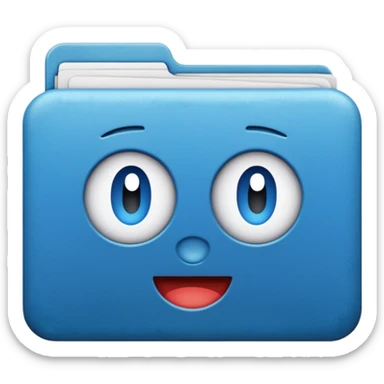 cartella azzurra  sticker