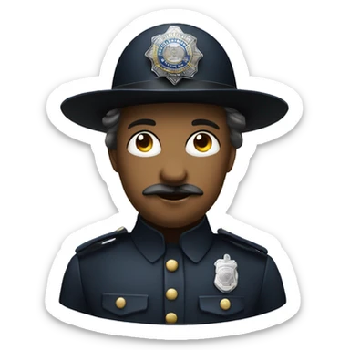 Victorian era police officer old helmet sticker