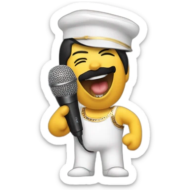 Freddie Mercury With the microfone sticker