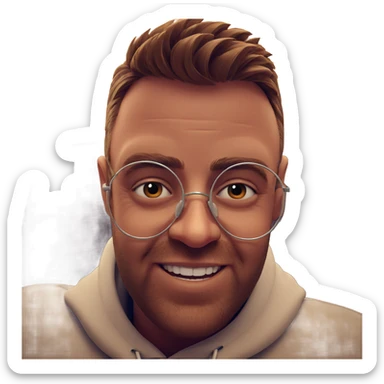 smiling portrait of a male sticker