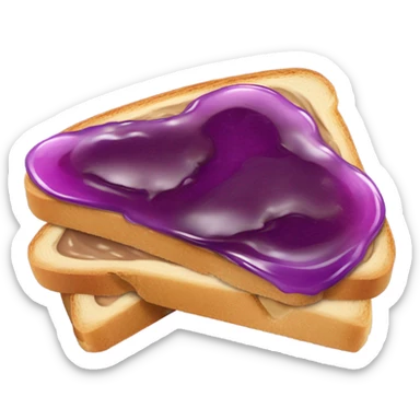 Peanut butter and jelly sticker