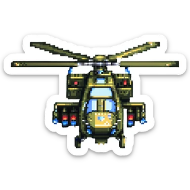 military helicopter Apache sticker