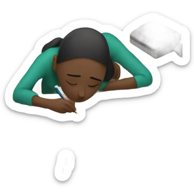 person falling asleep at work  sticker