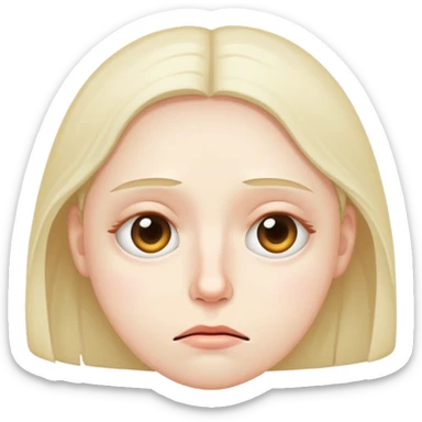 Tired face with eyebags  sticker