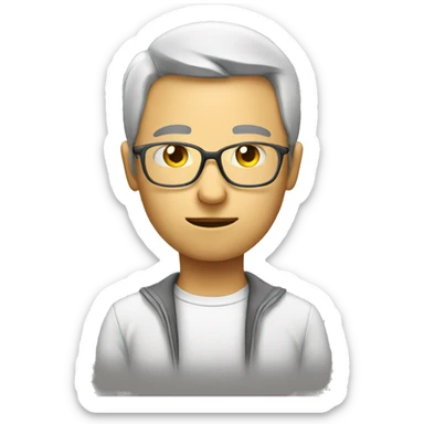 Open minded person with glass sticker