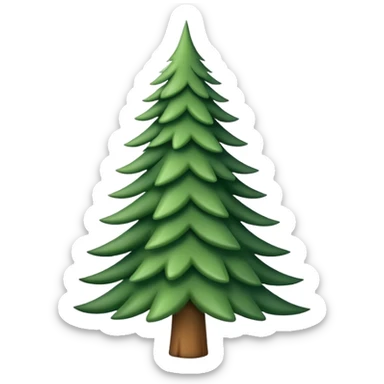 fir tree happy sticker