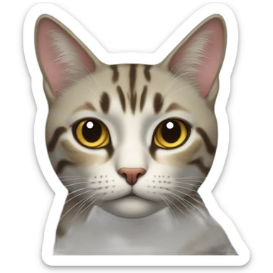 Hesitation cat sticker