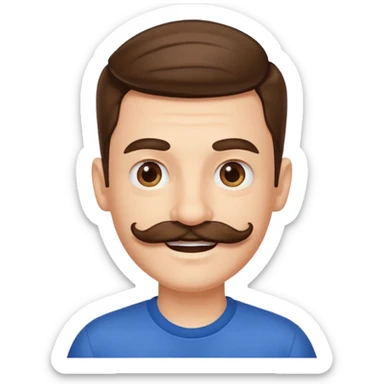 mustache Young boy,Big mustache.
negative: Dont use same face. sticker