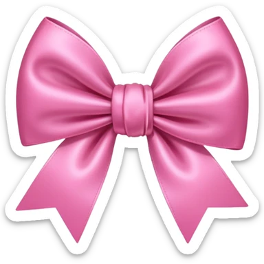 A cute pink bow emoji sticker