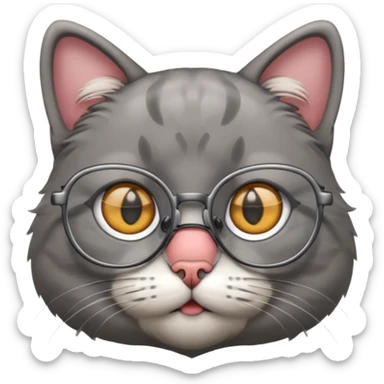 gatto con gli occhiali sticker