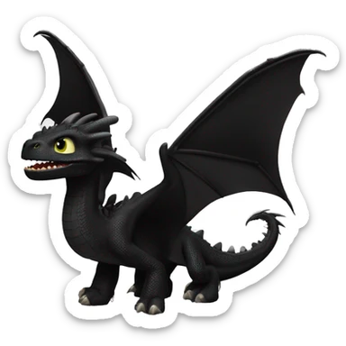 Dragón negro furia nocturna how to train your dragon sticker